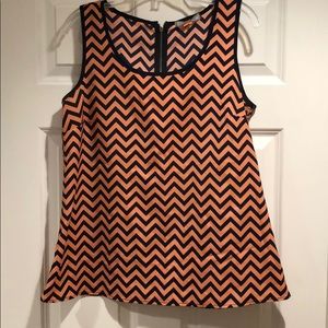 Olivia Moon Chevron Sleeveless Top